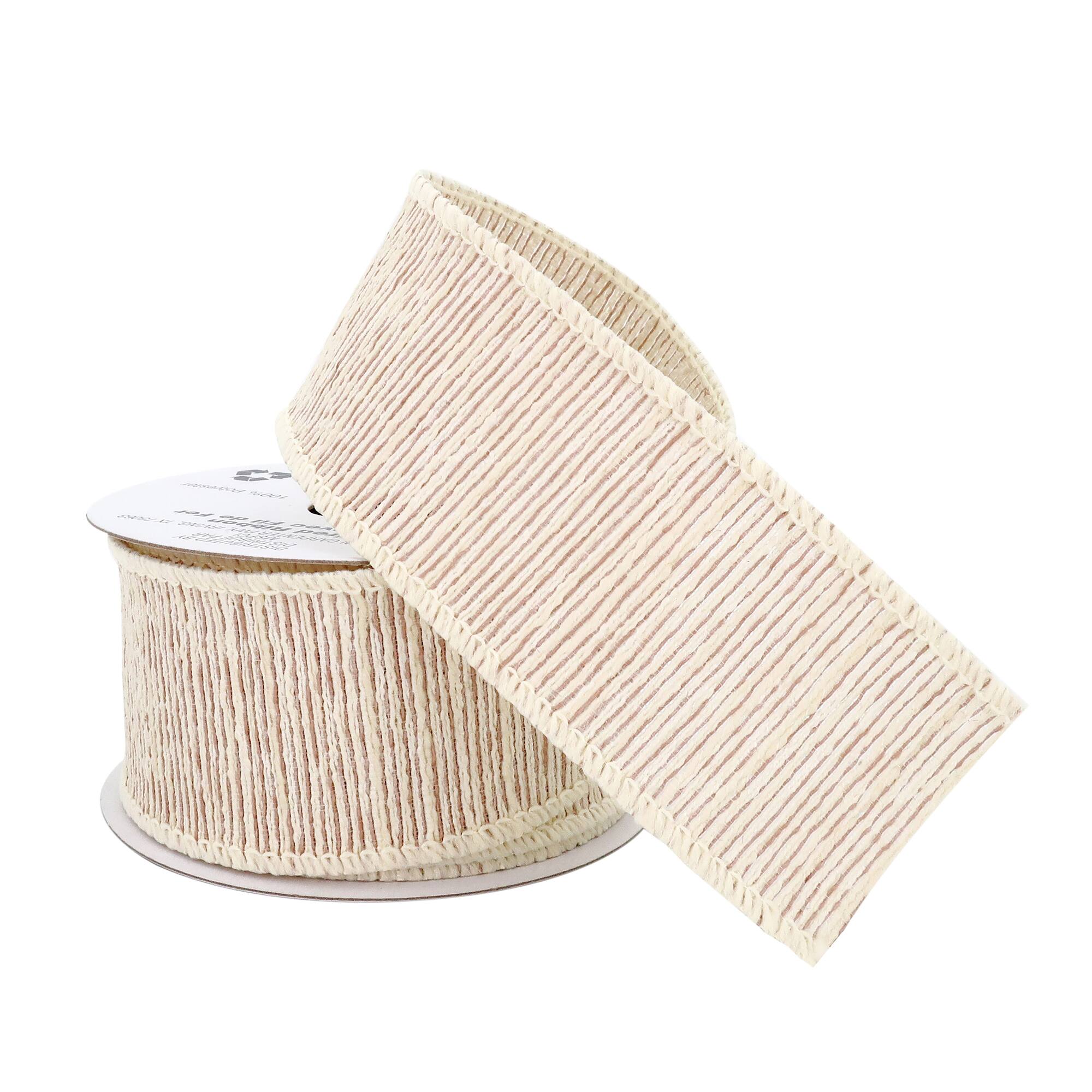 1.5'' x 2yd. Wired Faux Bark Ribbon by Celebrate It®